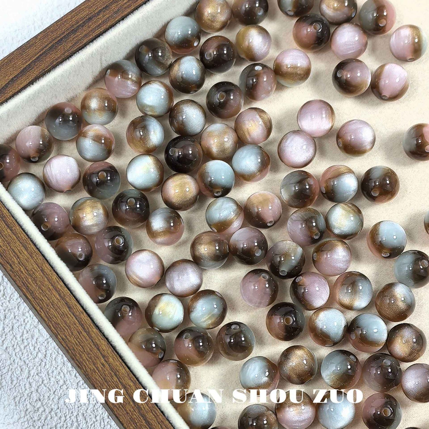 10mm Van Gogh Starry Night Cat Eye DIY Loose Beads