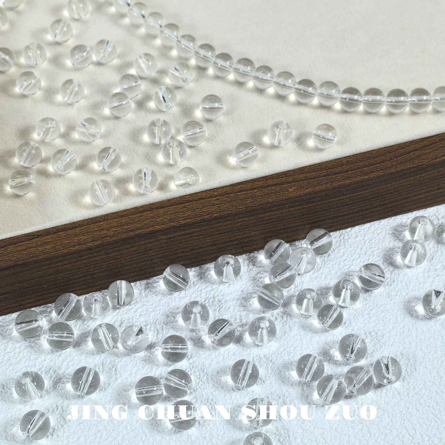 8-14mm Crystal Clear Glass DIY Loose Beads for Bracelets & Necklaces