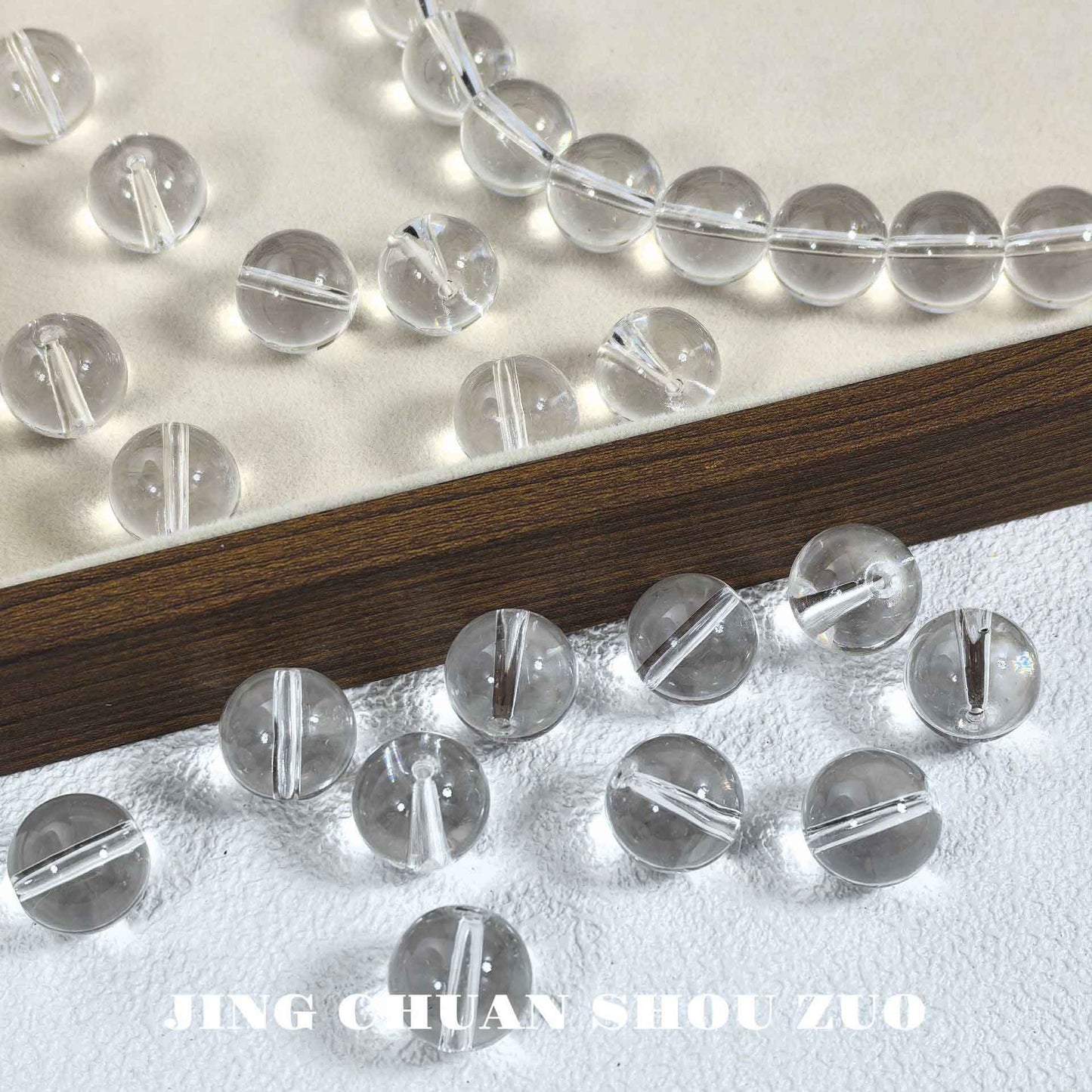 8-14mm Crystal Clear Glass DIY Loose Beads for Bracelets & Necklaces