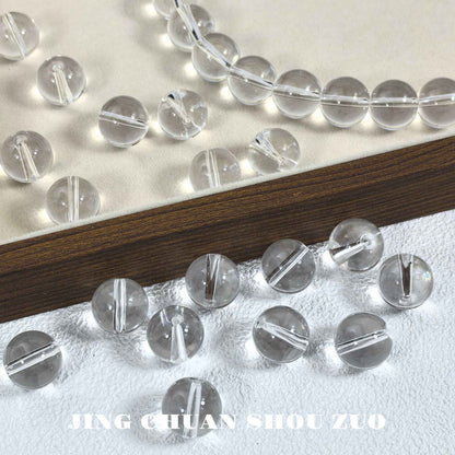 8-14mm Crystal Clear Glass DIY Loose Beads for Bracelets & Necklaces