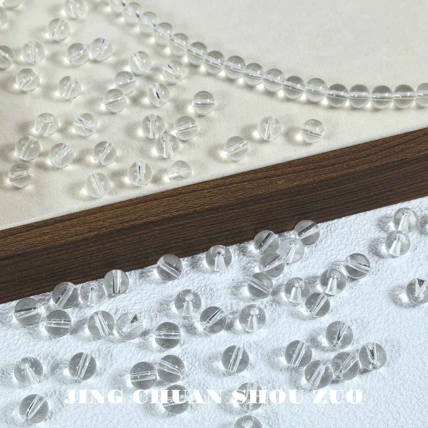 8-14mm Crystal Clear Glass DIY Loose Beads for Bracelets & Necklaces