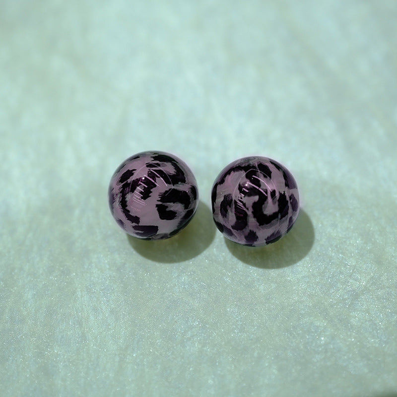 14mm Leopard Print DIY Loose Beads for Bracelets & Necklaces