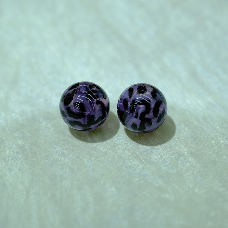 14mm Leopard Print DIY Loose Beads for Bracelets & Necklaces