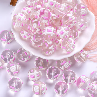 20pcs Mochi Bead Drip Paint DIY Loose Beads