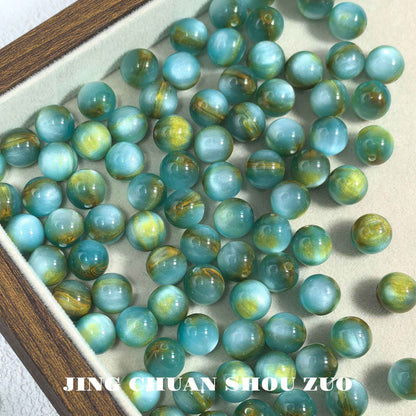 10mm Van Gogh Starry Night Cat Eye DIY Loose Beads