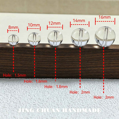8-14mm Crystal Clear Glass DIY Loose Beads for Bracelets & Necklaces